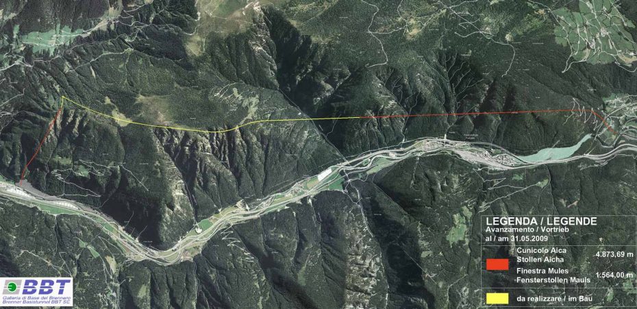 5km des Erkundungsstollens sind gebaut