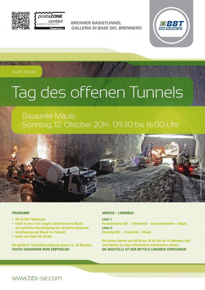 BBT: „Tag des offenen Tunnels“ in Mauls