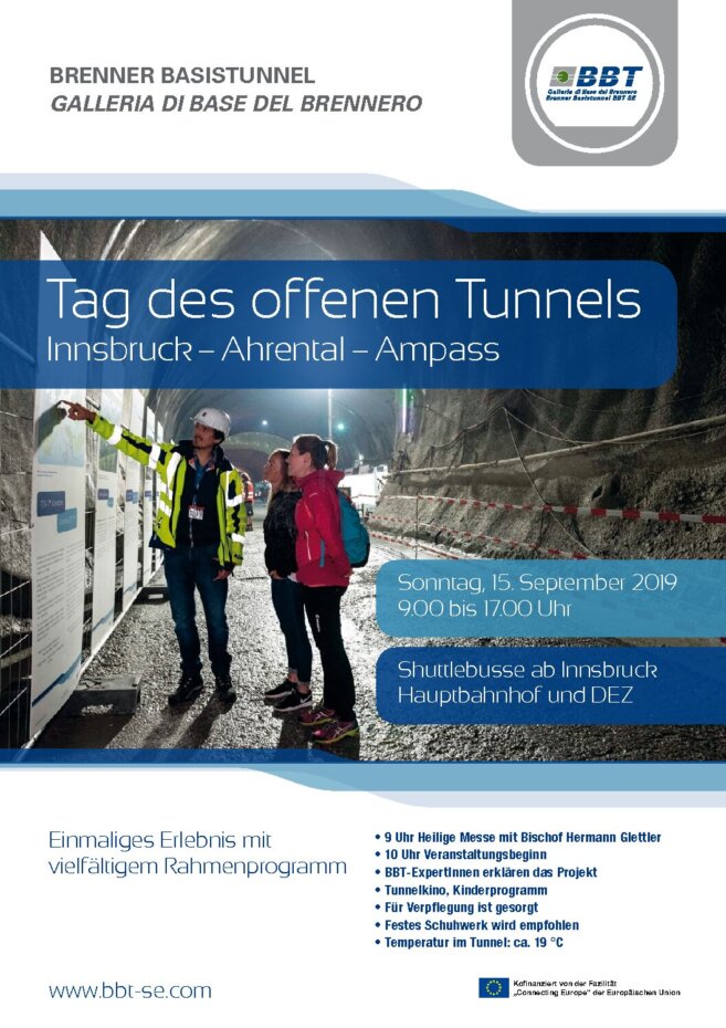 Tag des offenen Tunnels in Innsbruck/Ahrental/Ampass