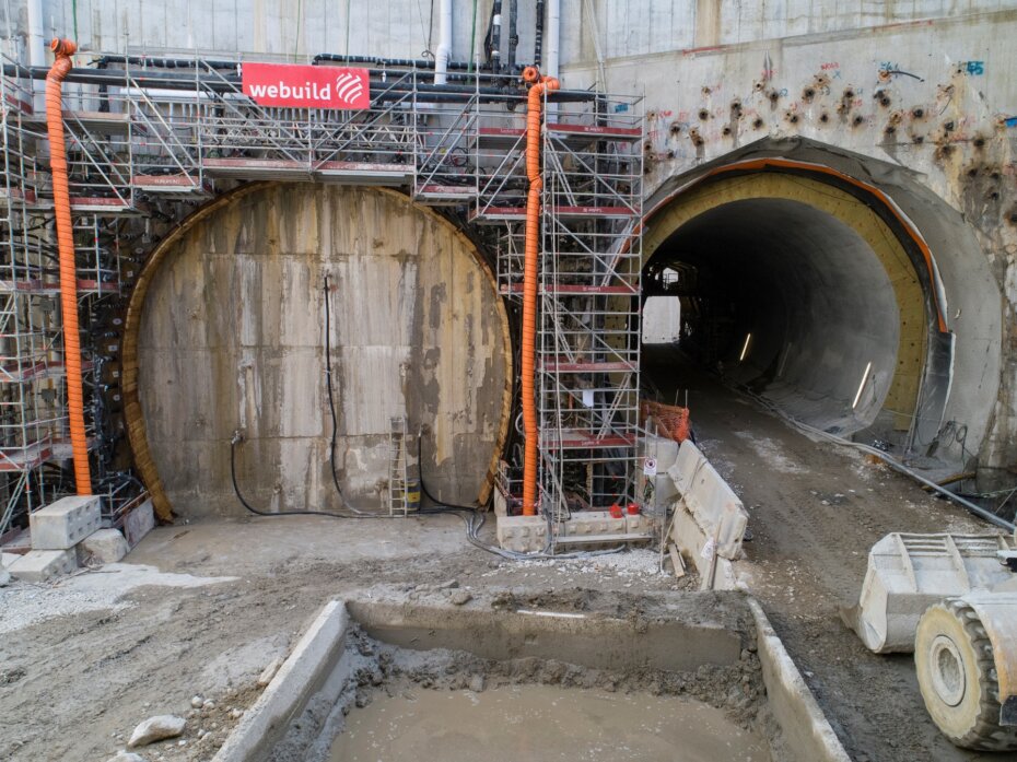 Baustelle Eisackunterquerung: die Vereisung der ersten Hauptröhre hat begonnen