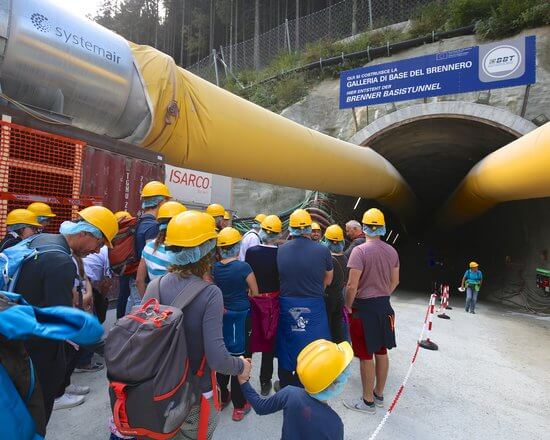 Tag des offenen Tunnels auf der BBT-Baustelle in Mauls am 18.09.2022